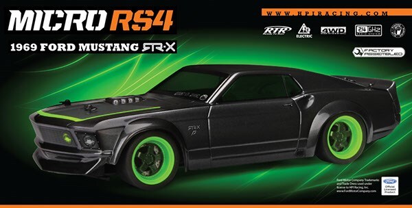 NEW HPI Racing MICRO RS4 1969 Ford Mustang Body RTR-X Painted 140mm 113081