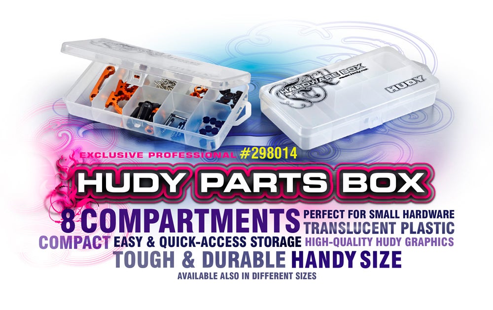 HUDY Parts Box - 8-Compartments - 178 x 94mm | EuroRC.com