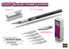 Hudy Blade Hobby Knife With Alu Handle - Black