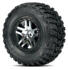 Traxxas Tires & Wheels Kumho S1/S-Spoke Chrome-Black 4WD/2WD Rear (2)