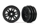 Traxxas Wheels 12-Spoke Black 1.0" (2)