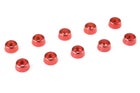 Team Corally Aluminium Washer for M2.5 Socket Head Screws OD=7mm Red (10)