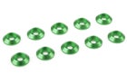 Team Corally Aluminium Washer for M3 Button Head Screws OD=10mm Green (10)