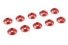 Team Corally Aluminium Washer for M3 Button Head Screws OD=10mm Red (10)