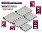 Hudy Flat Set-Up Board 1/8 On-Road - Lightweight - Grey