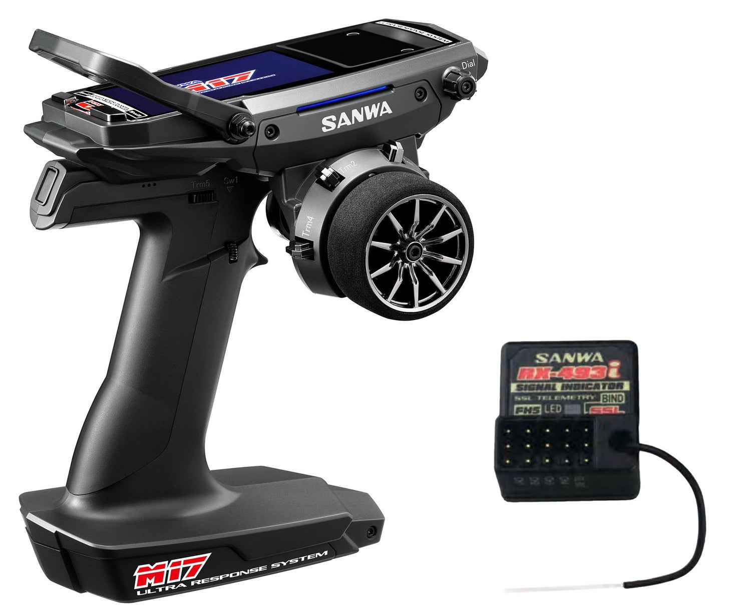 Sanwa M17 Radio + RX-493i Receiver & Preinstalled Battery | EuroRC.com