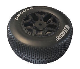 Louise SC - Groove SC Tyre With Black Rim For Losi SCTE (Mounted) - Soft - (2)