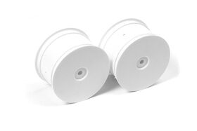 Xray Rear Wheels Aerodisk - White (2) - 14mm HEX