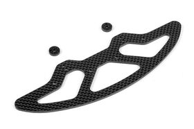 Xray X10 Graphite 2.5mm Front Bumper & Shims - V2