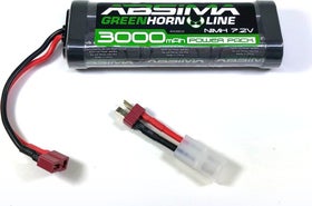Absima Greenhorn V2 NiMH 7.2V 3000 (T-Plug + Tamiya Adaptor) - Akku