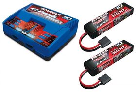 Traxxas Charger EZ-Peak Dual 8A and 2x3S 5000mAh Battery Combo