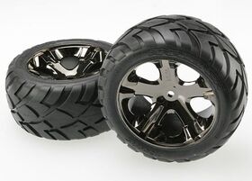 Traxxas Tires & Wheels Anaconda/AllStar Black Chrome 2,8" Rear (2)