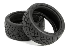 HPI Racing - X Pattern Radial Tire - 26mm - D-Compound - (2)