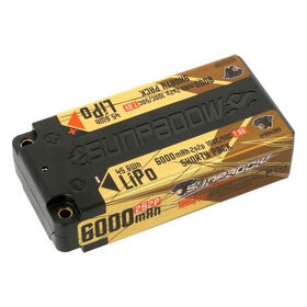 Sunpadow 7.6V 2S HV 6000mAh 100C/50C Shorty LiPo Battery