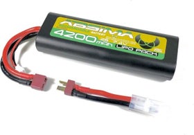 Absima LiPo 7.4V-25C 4200 Roundcase (T-Plug + Tamiya Adapt.)