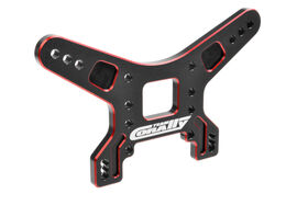 Team Corally Shock Tower Rear 4mm Alu 7075 Hard Anodized Black/Red (1)