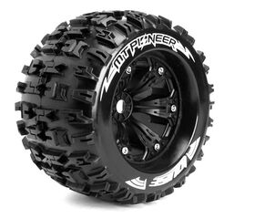 Louise 1:8 3.8 Inch Monster Tire MT-Pioneer Mounted On Black Wheel - 0 Offset - Sport (2)