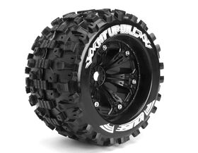 Louise 1:8 3.8 Inch Monster Tire MT-Uphill Mounted On Black Wheel - 0 Offset - Sport (2)