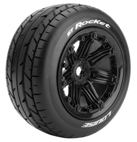 Louise Tires & Wheels ST-ROCKET 1/8 Truck (Beadlock) Black (2)