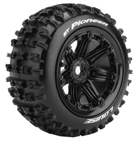 Louise Tires & Wheels ST-PIONEER 1/8 Truck (Beadlock) Black (2)