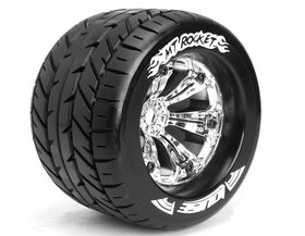 Louise 1:8 3.8 Inch Monster Tire MT-Rocket Mounted On Chrome Wheel - 1:2 Offset - Sport (2)