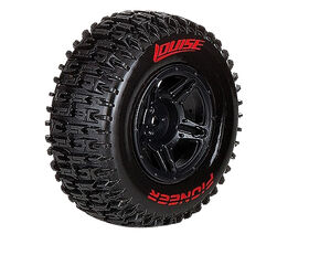 Louise SC - Pioneer SC Tyre With Black Rim For Traxxas Rear (Mounted) - Soft (2)