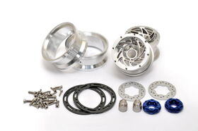 HoBao CNC Aluminium 1,9" Beadlock Ring Wheels Set With Brake Disc (2)