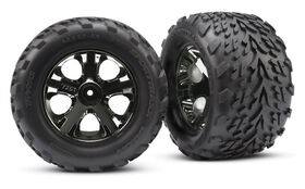 Traxxas Talon Tyres Pre-Glued on All-Star Black Chrome Wheels (2.8 Inch) (2)