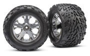 Traxxas Talon Tyres Pre-Glued on All-Star Chrome Wheels (2.8 Inch) (2)