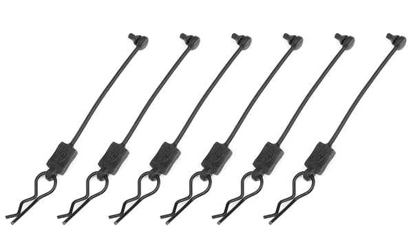 Team Corally - Body Clip Retainer w/ Body clip - Black (6)