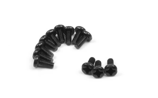 BlackZon Pan Head Screws 2.5x6mm (12)