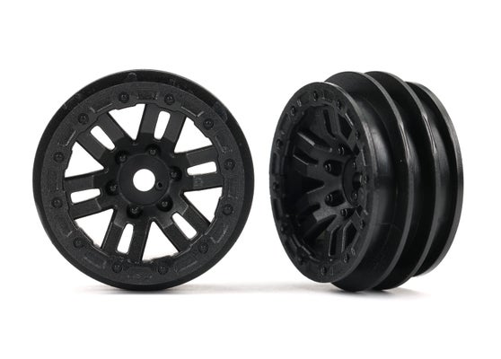 Traxxas Wheels 12-Spoke Black 1.0' (2) TRX9768