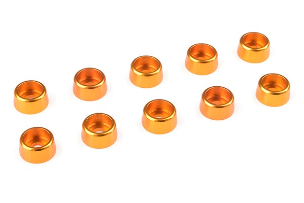 Team Corally Aluminium Washer for M3 Socket Head Screws OD=8mm Gold (10)