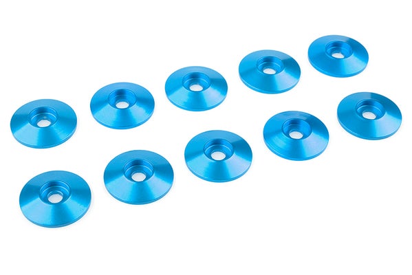Team Corally Aluminium Washer for M3 Button Head Screws OD=15mm Blue (10)