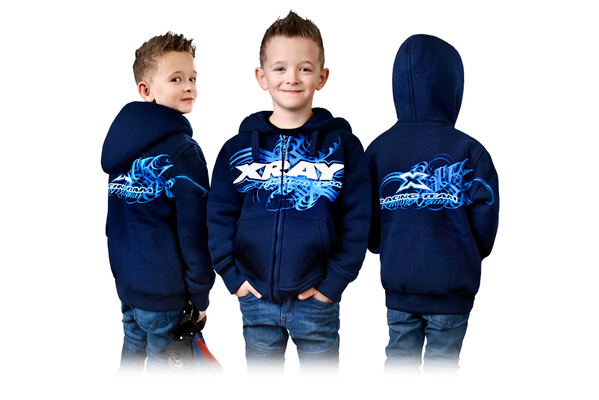 Xray Junior Sweater Hooded With Zipper - Blue (XXL)